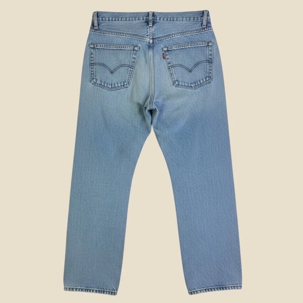 Levis 550 Relaxed Fit Jeans Mens 40x30 Light Wash Blue Tapered Denim 00550-4891